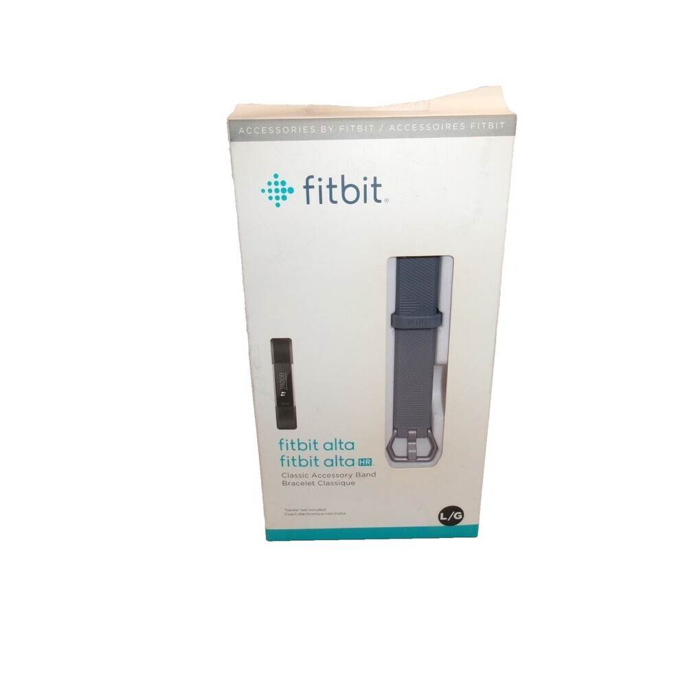 Fitbit Alta Classic Accessory Band Gray Large L/G New in Box